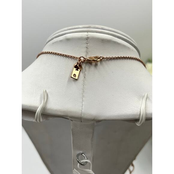Kate Spade Rose Gold Station Bezel Crystals & Black Enamel Long
Necklace 32" - Picture 6 of 10